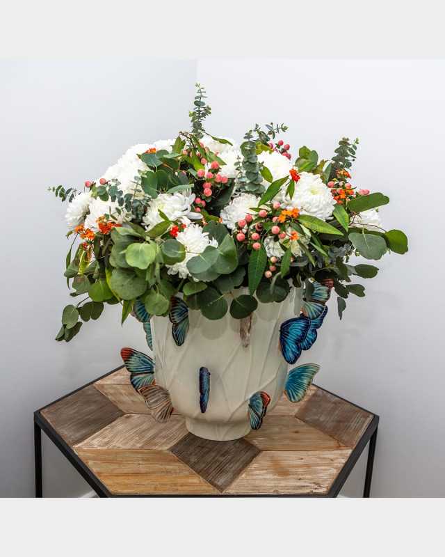 Cloudy Butterflies Small Vase by Claudia Schiffer